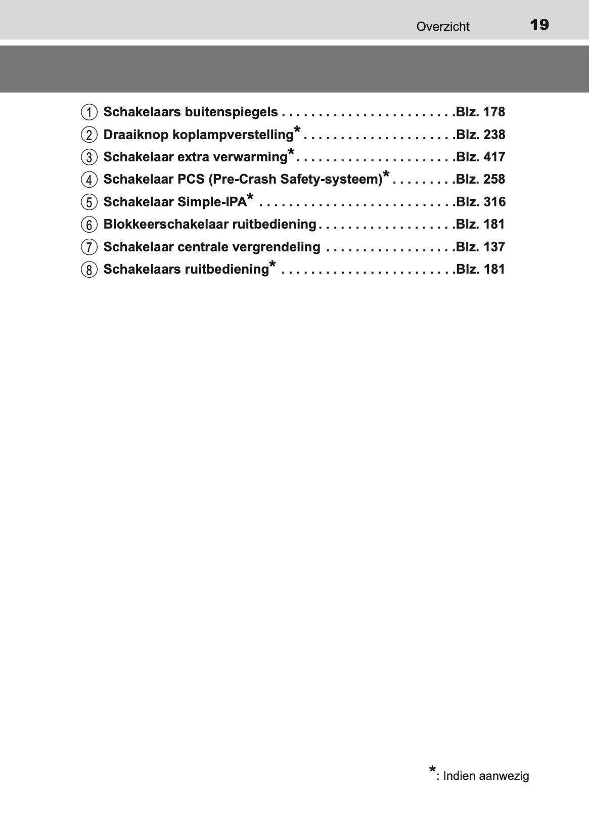 2016-2017 Toyota Auris Hybrid Touring Sports Owner's Manual | Dutch