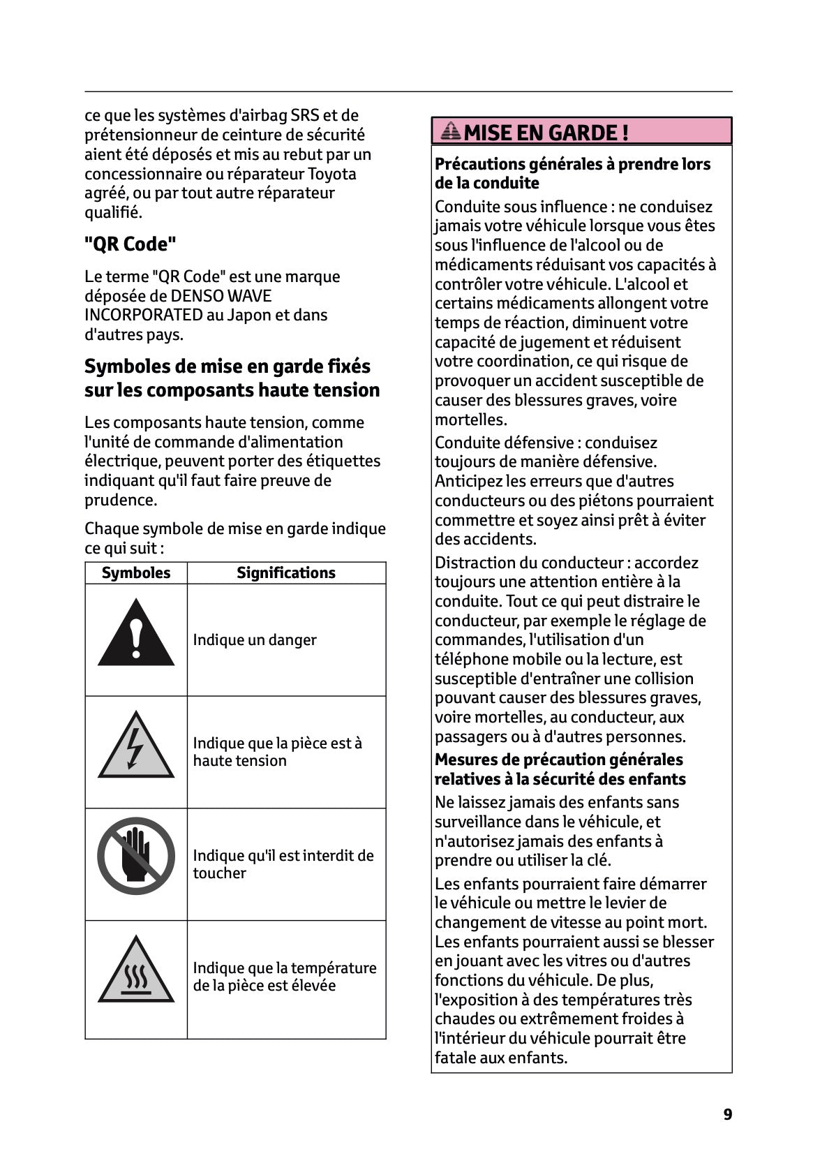 2025 Toyota bZ4X Owner's Manual | French