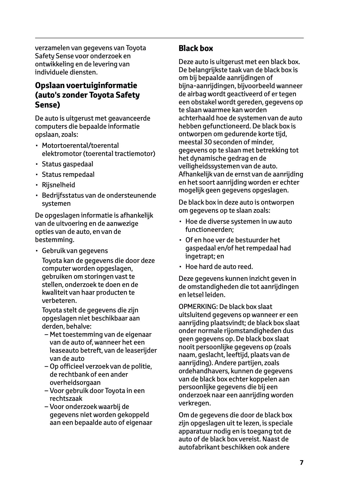 2025-2026 Toyota Camry Hybrid Owner's Manual | Dutch