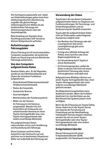 2026 Toyota C-HR Hybrid Owner's Manual | German