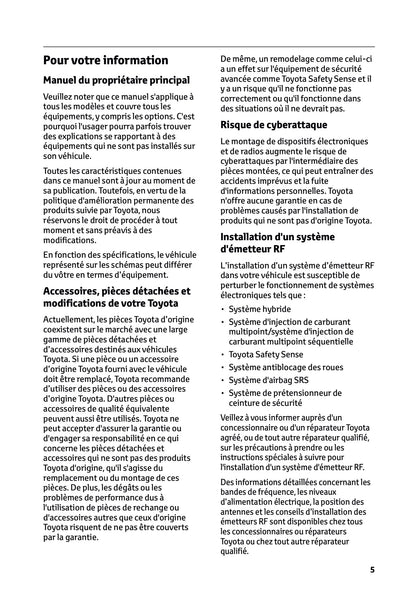 2026 Toyota C-HR Hybrid Owner's Manual | French