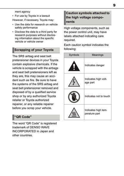 2025-2026 Toyota C-HR Plug-in-Hybrid Owner's Manual | English