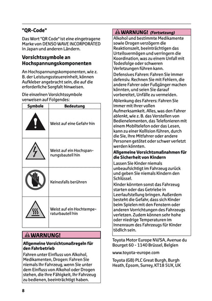 2026 Toyota C-HR+ Owner's Manual | German