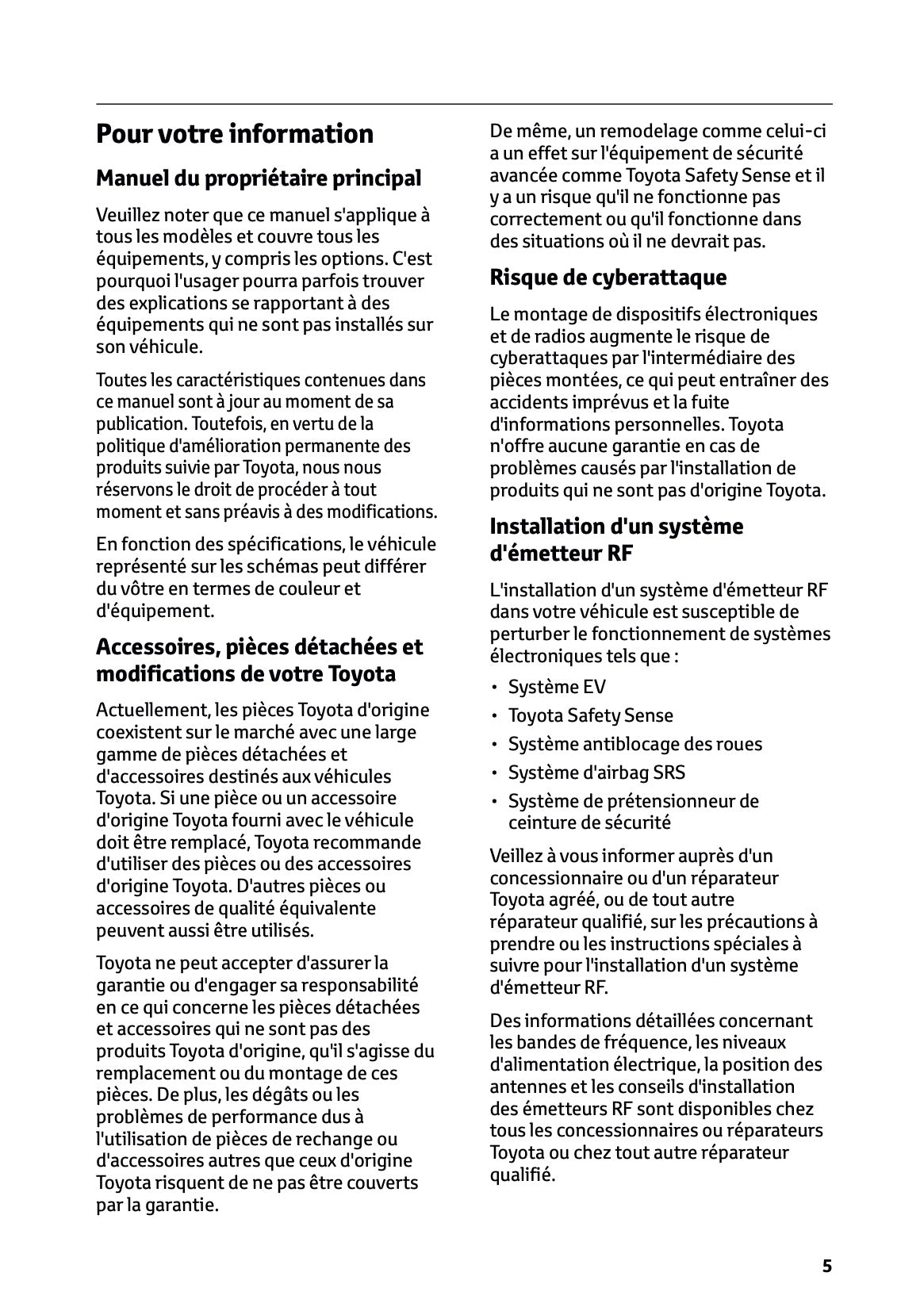 2026 Toyota C-HR+ Owner's Manual | French