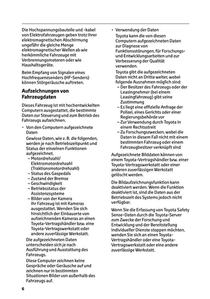 2025 Toyota Corolla Cross Hybrid Owner's Manual | German