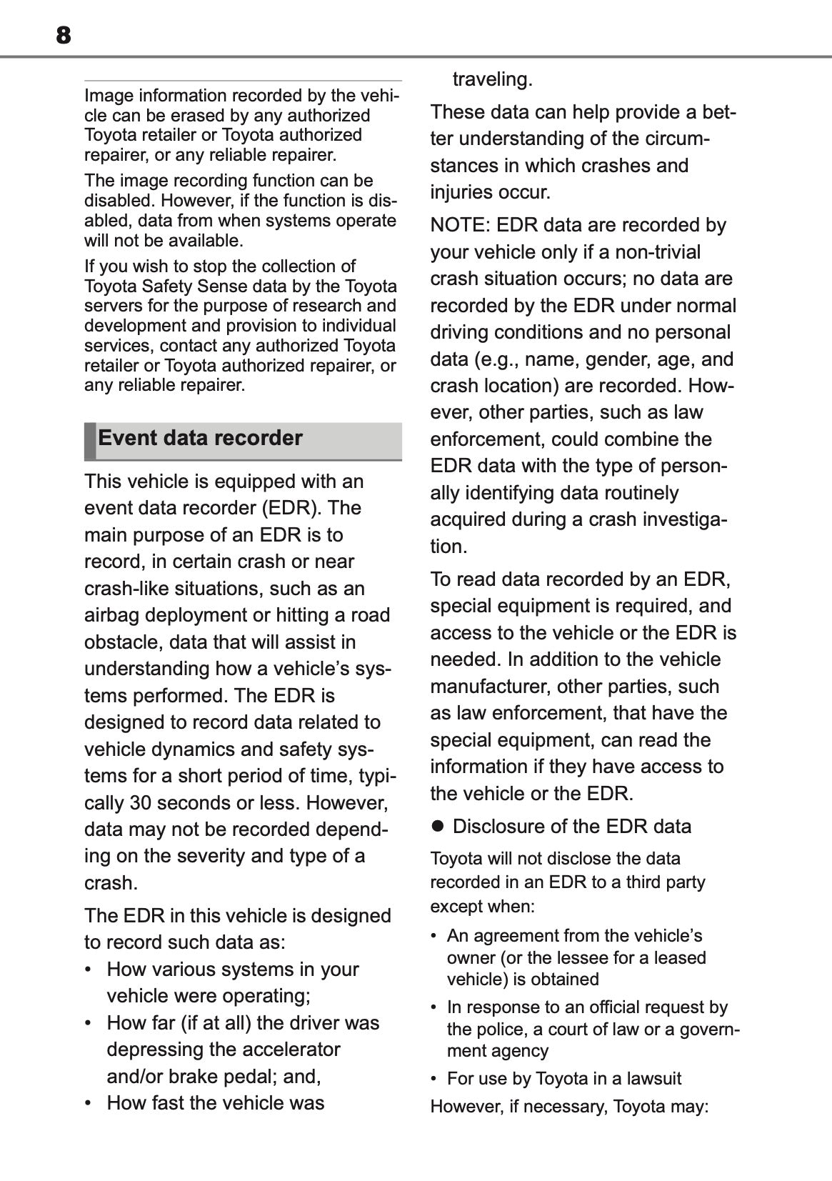 2025 Toyota Corolla Cross Hybrid Owner's Manual | English