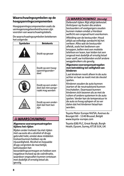 2025 Toyota Corolla Cross Hybrid Gebruikershandleiding | Nederlands