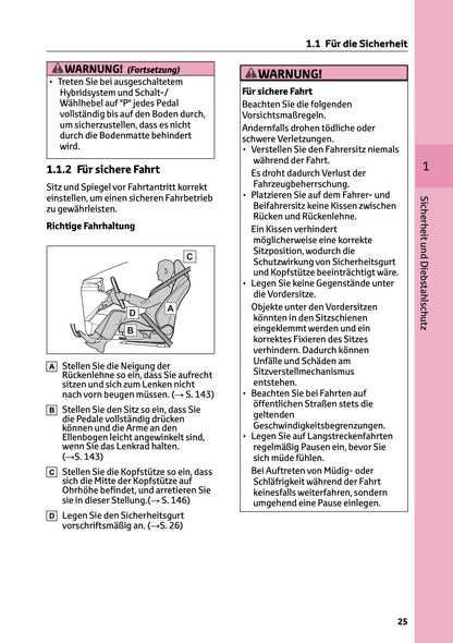 2025 Toyota Corolla Hybrid Hatchback/Touring Sports Owner's Manual | German