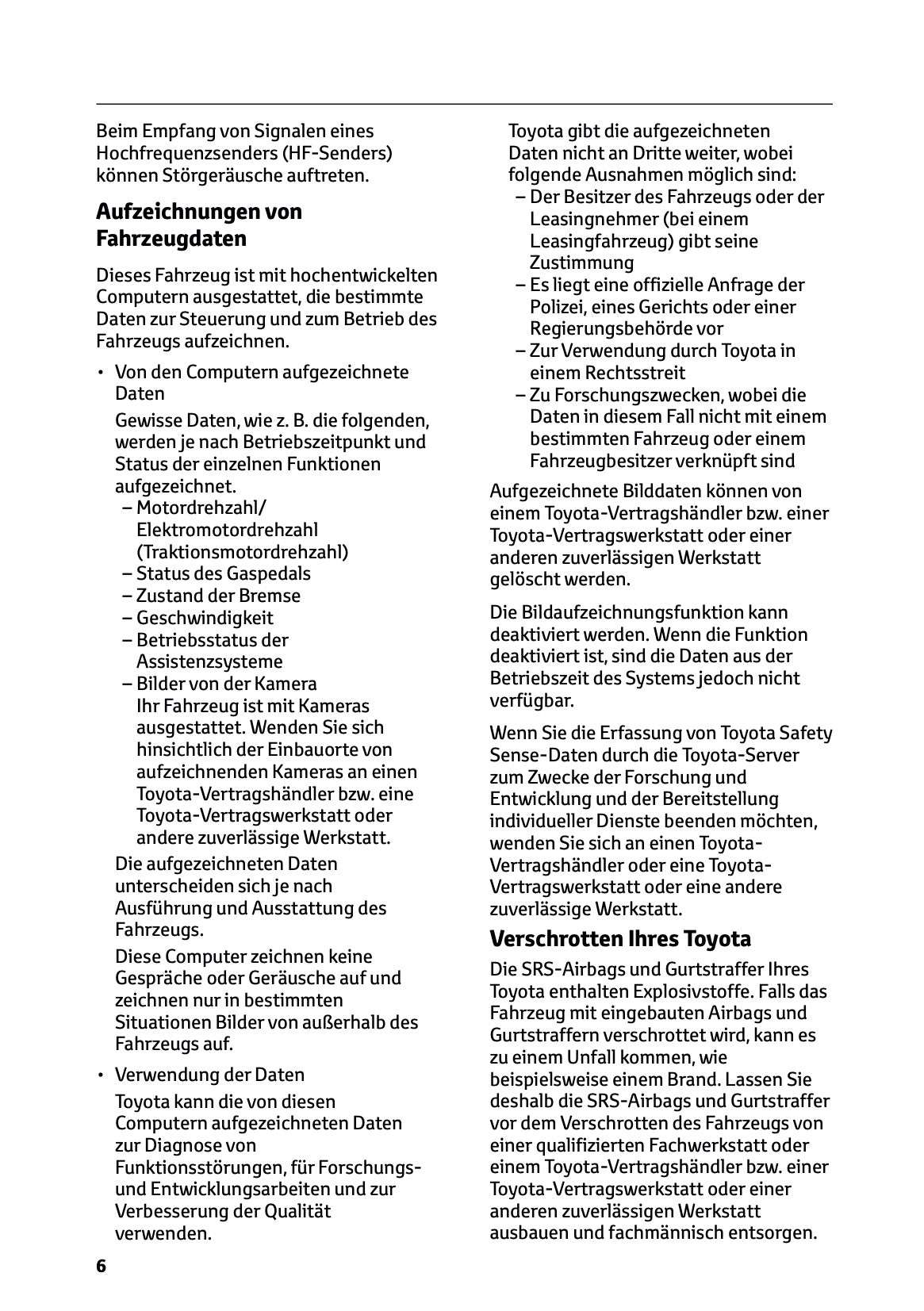 2025 Toyota Corolla Hybrid Hatchback/Touring Sports Owner's Manual | German