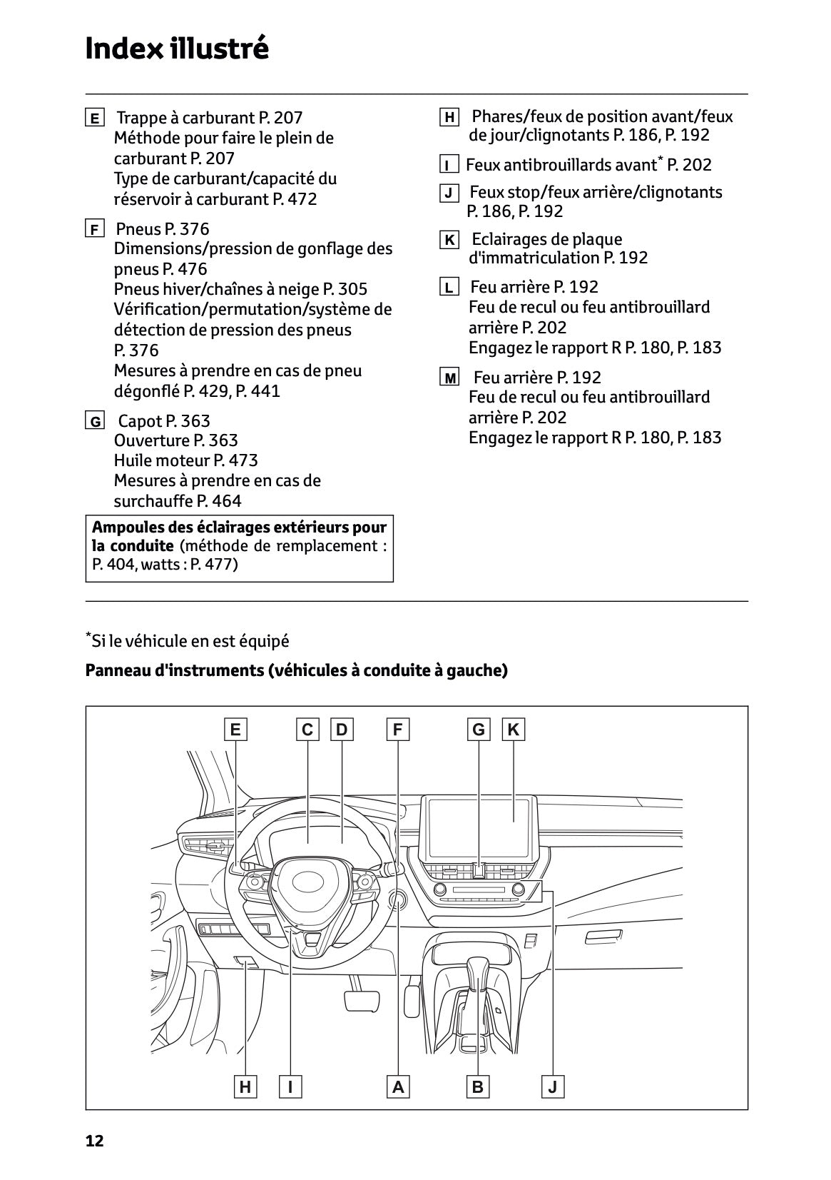 2026 Toyota Corolla Hybrid Hatchback/Touring Sports Owner's Manual | French