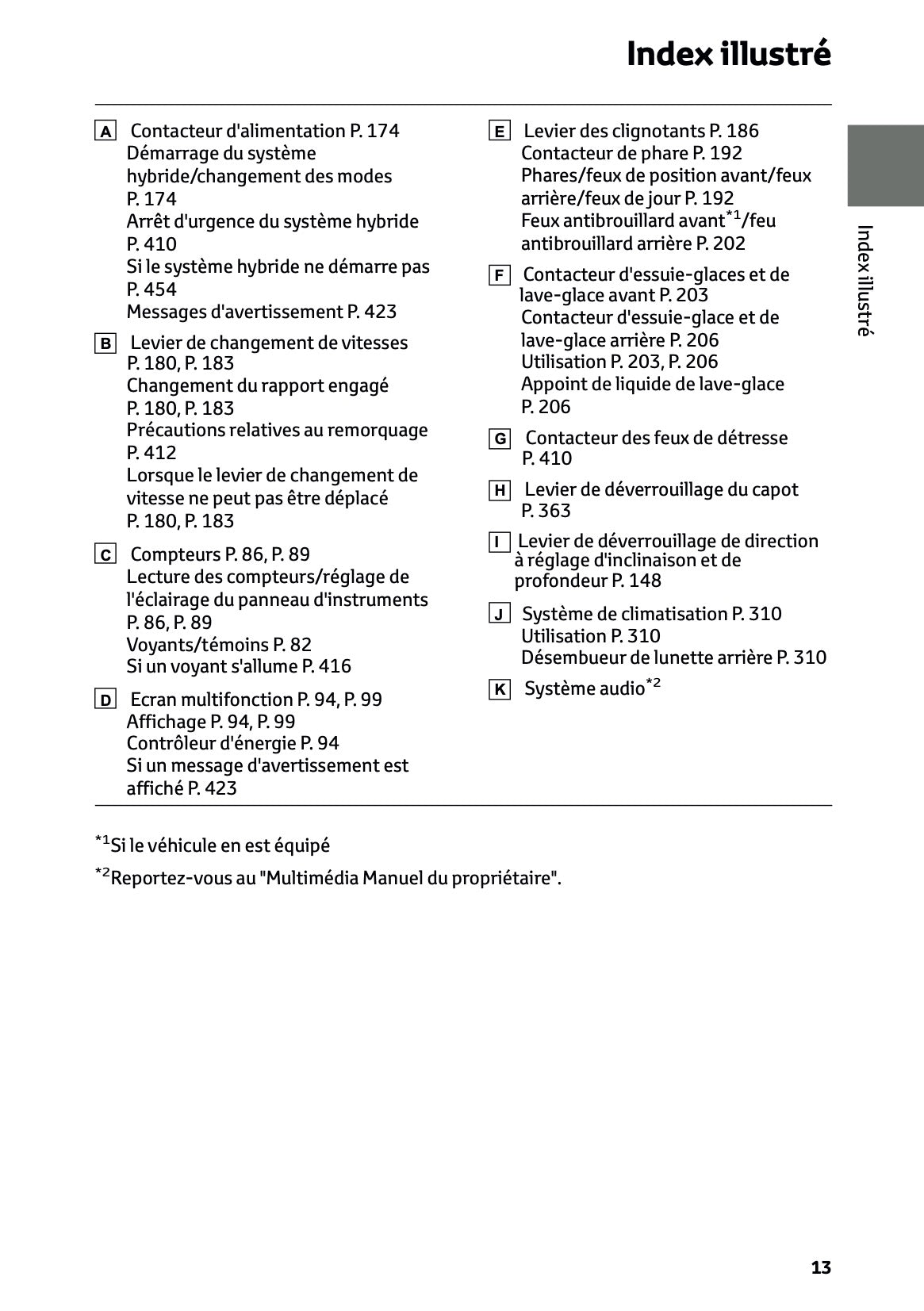 2026 Toyota Corolla Hybrid Hatchback/Touring Sports Owner's Manual | French