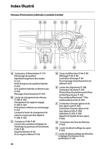2026 Toyota Corolla Hybrid Hatchback/Touring Sports Owner's Manual | French