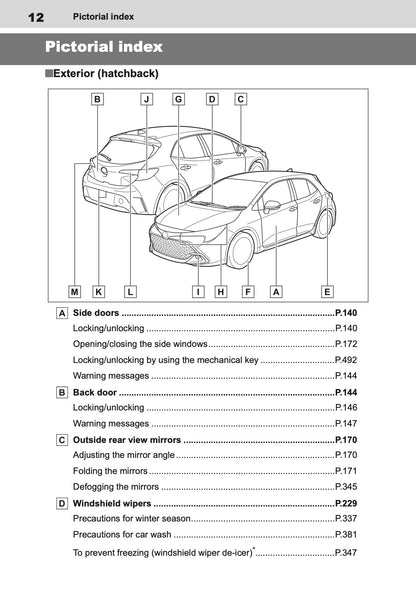 2025 Toyota Corolla Hybrid Hatchback/Touring Sports Owner's Manual | English