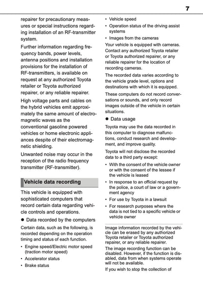 2026 Toyota Corolla Hybrid Hatchback/Touring Sports Owner's Manual | English