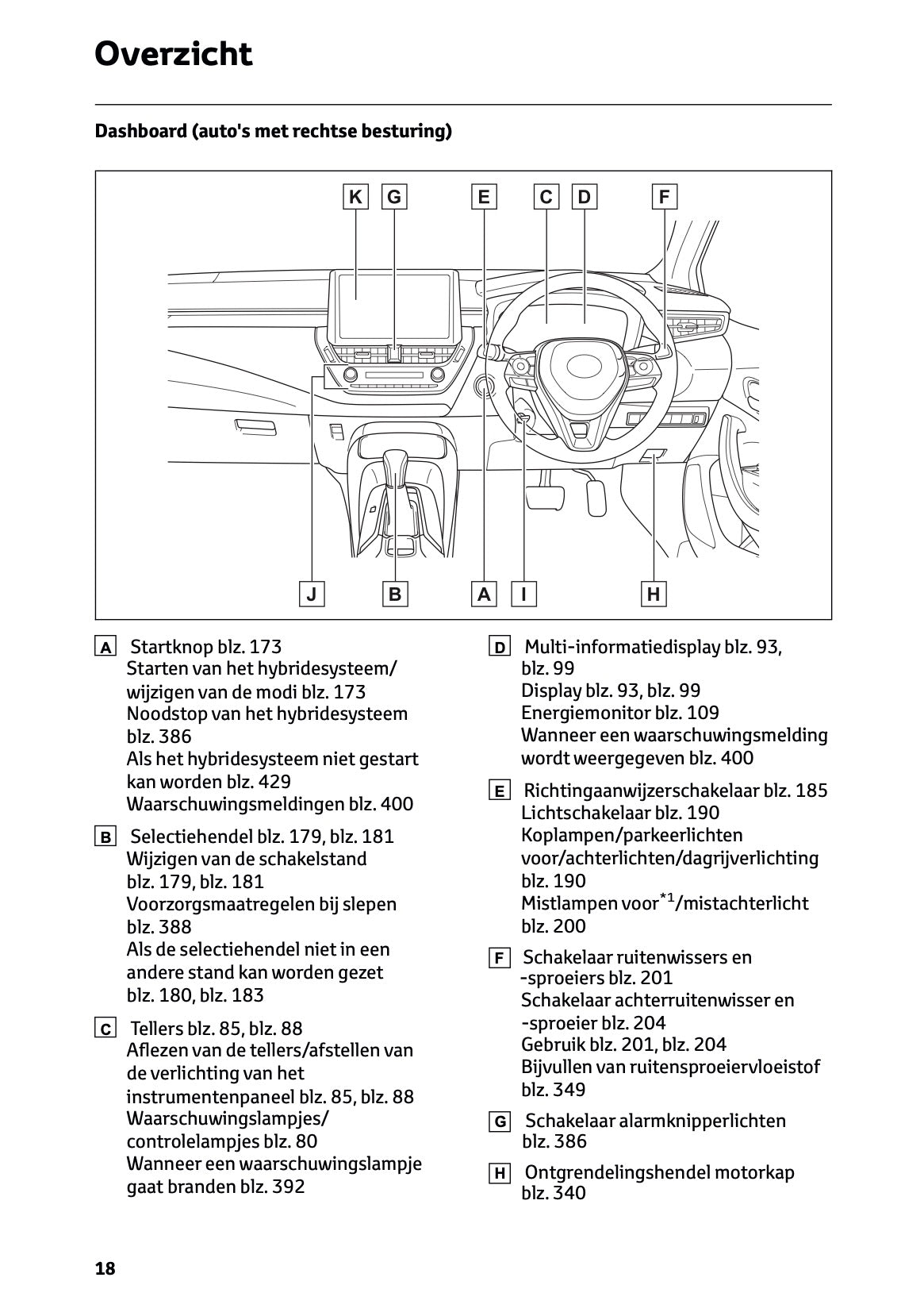 2023 Toyota Corolla Hybrid Hatchback/Touring Sports Owner's Manual | Dutch