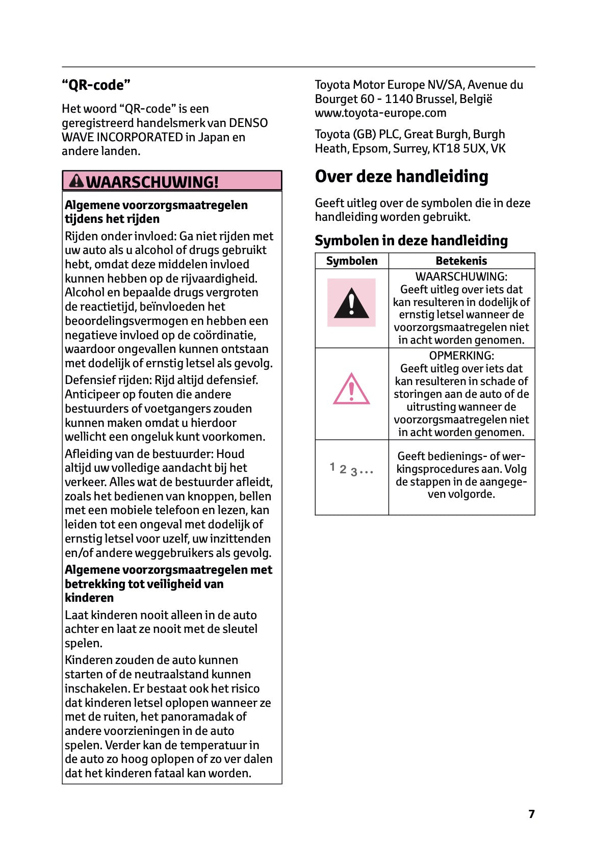 2023 Toyota Corolla Hybrid Hatchback/Touring Sports Owner's Manual | Dutch