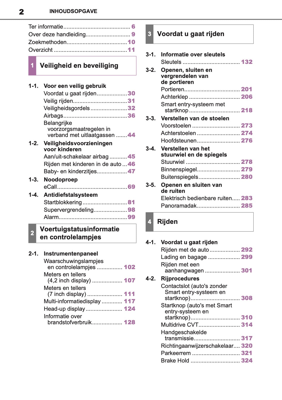2020-2022 Toyota Corolla Hatchback/Touring Sports Gebruikershandleiding | Nederlands