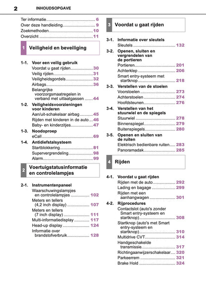 2020-2022 Toyota Corolla Hatchback/Touring Sports Gebruikershandleiding | Nederlands