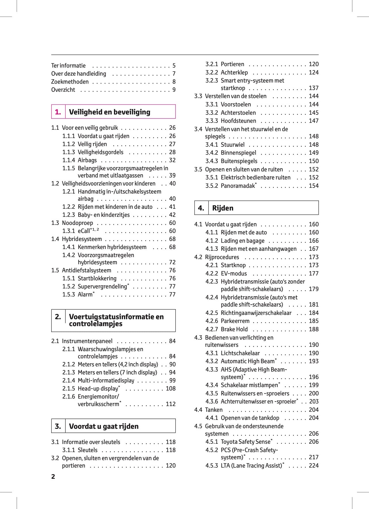 2022-2023 Toyota Corolla Hybrid Hatchback/Touring Sports Owner's Manual | Dutch