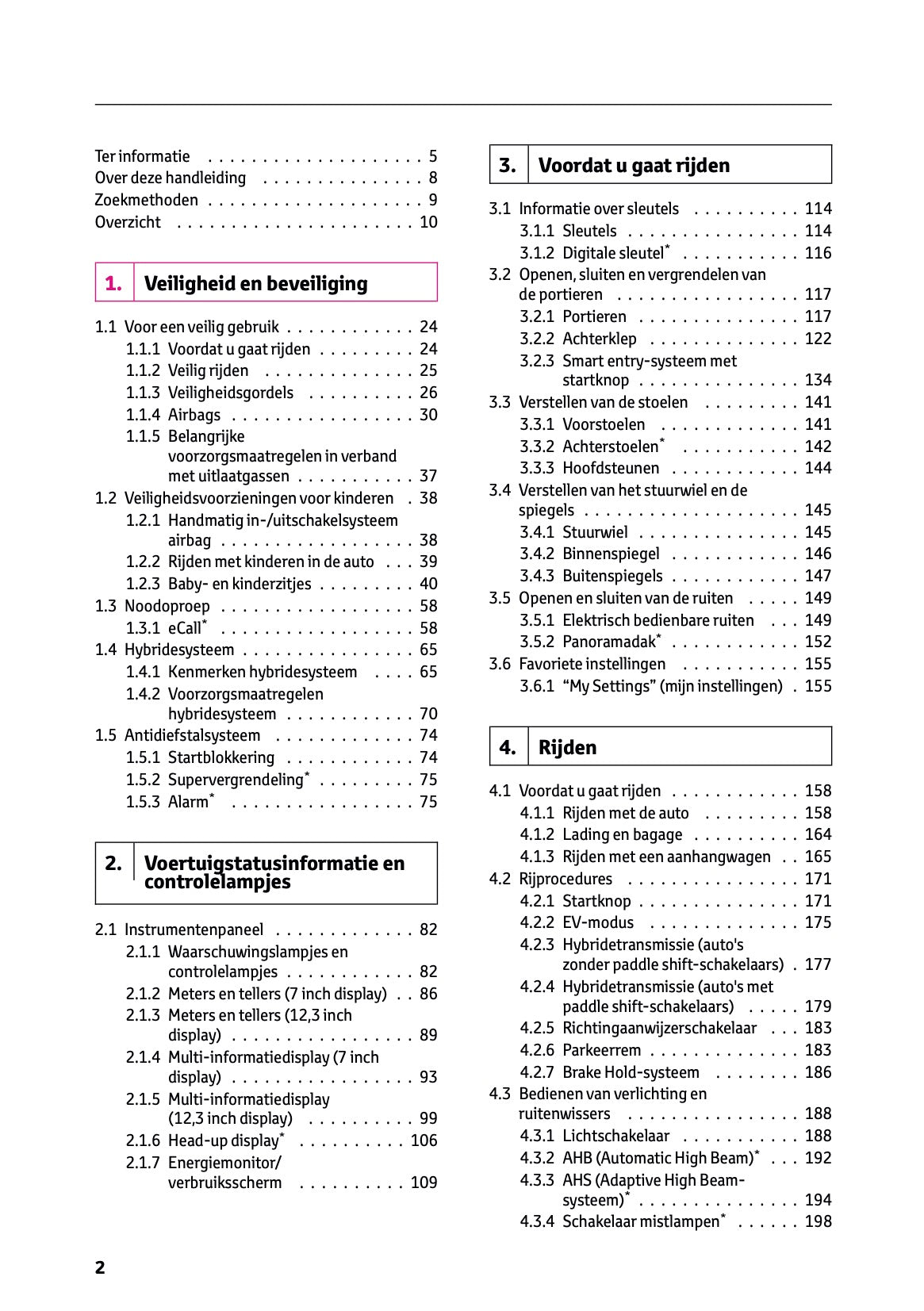 2026 Toyota Corolla Hybrid Hatchback/Touring Sports Owner's Manual | Dutch