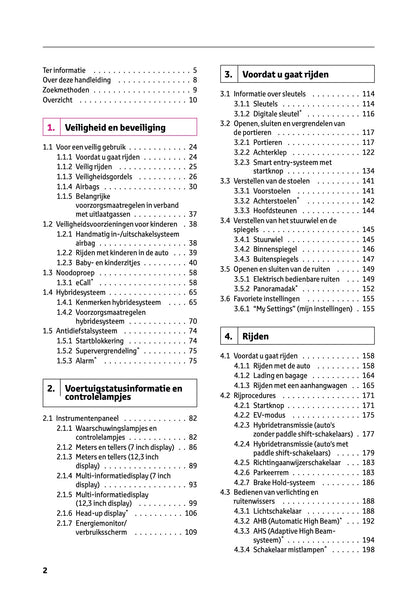2026 Toyota Corolla Hybrid Hatchback/Touring Sports Owner's Manual | Dutch