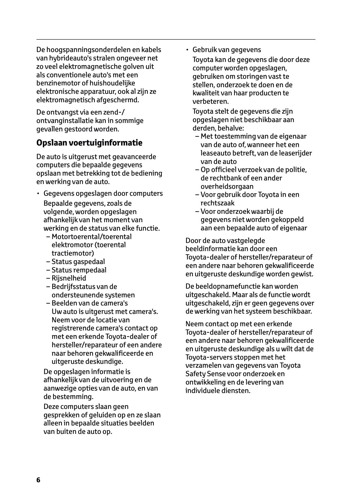 2026 Toyota Corolla Hybrid Hatchback/Touring Sports Owner's Manual | Dutch