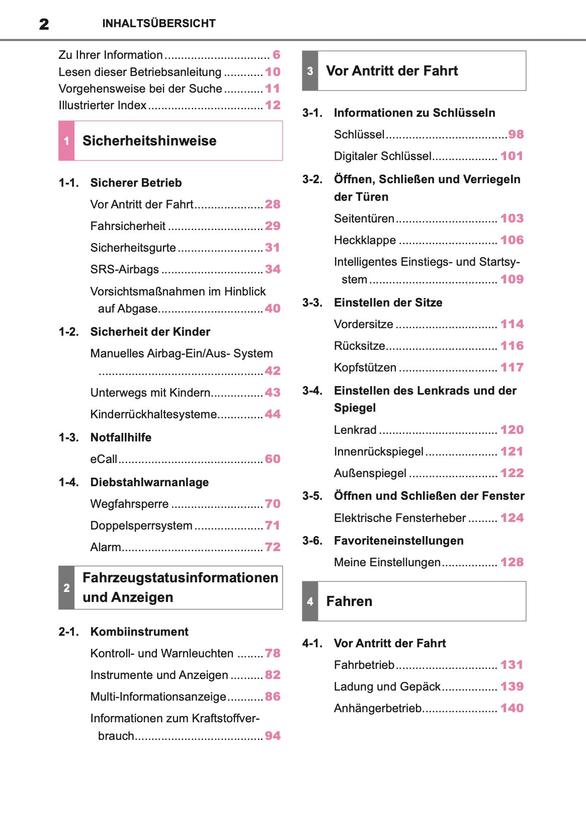 2024-2025 Toyota GR Yaris Owner's Manual | German