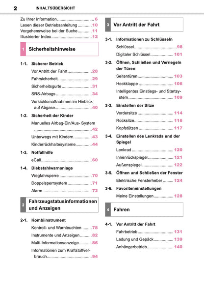 2024-2025 Toyota GR Yaris Owner's Manual | German