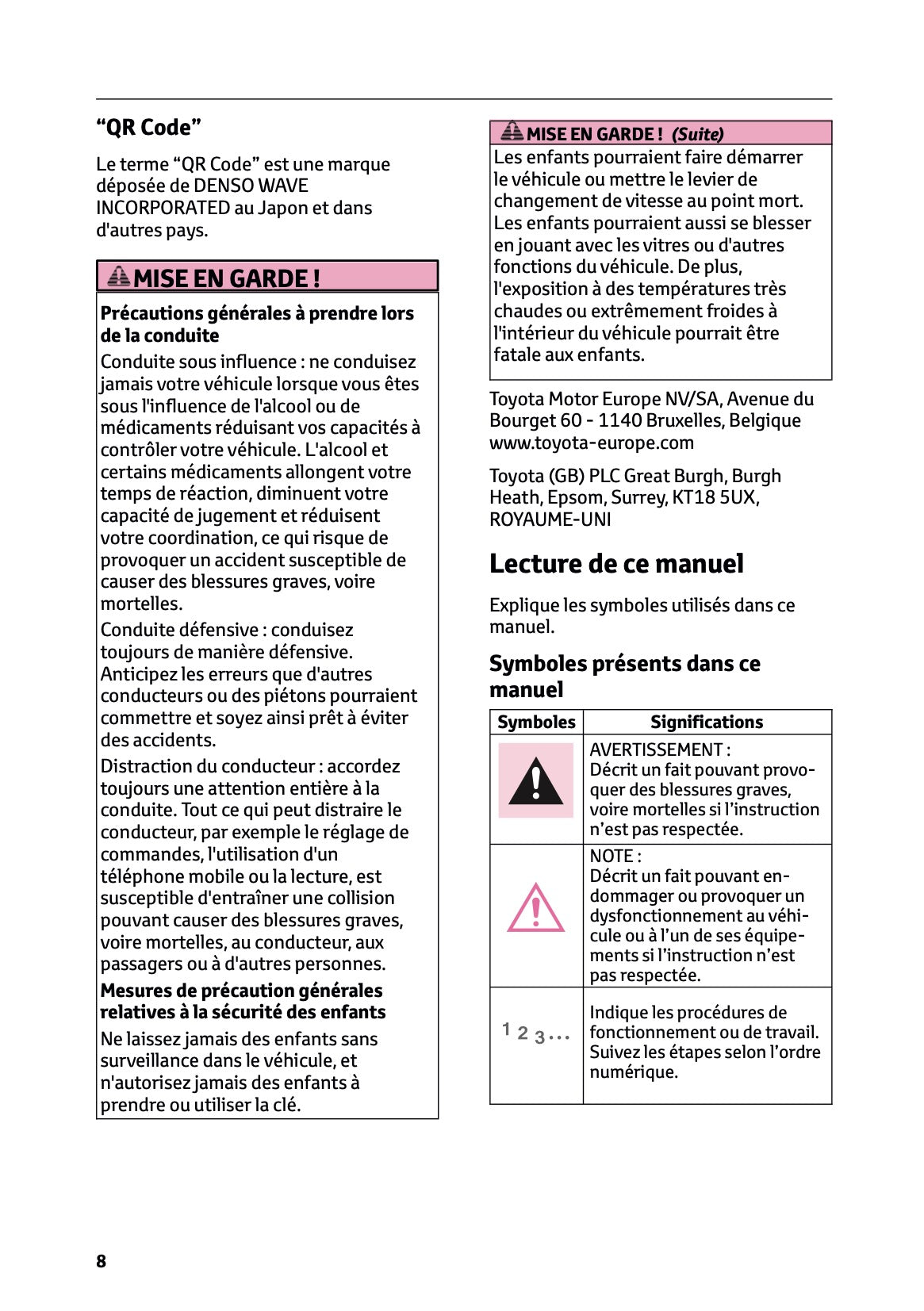 2024-2025 Toyota GR Yaris Manuel du propriétaire | Français