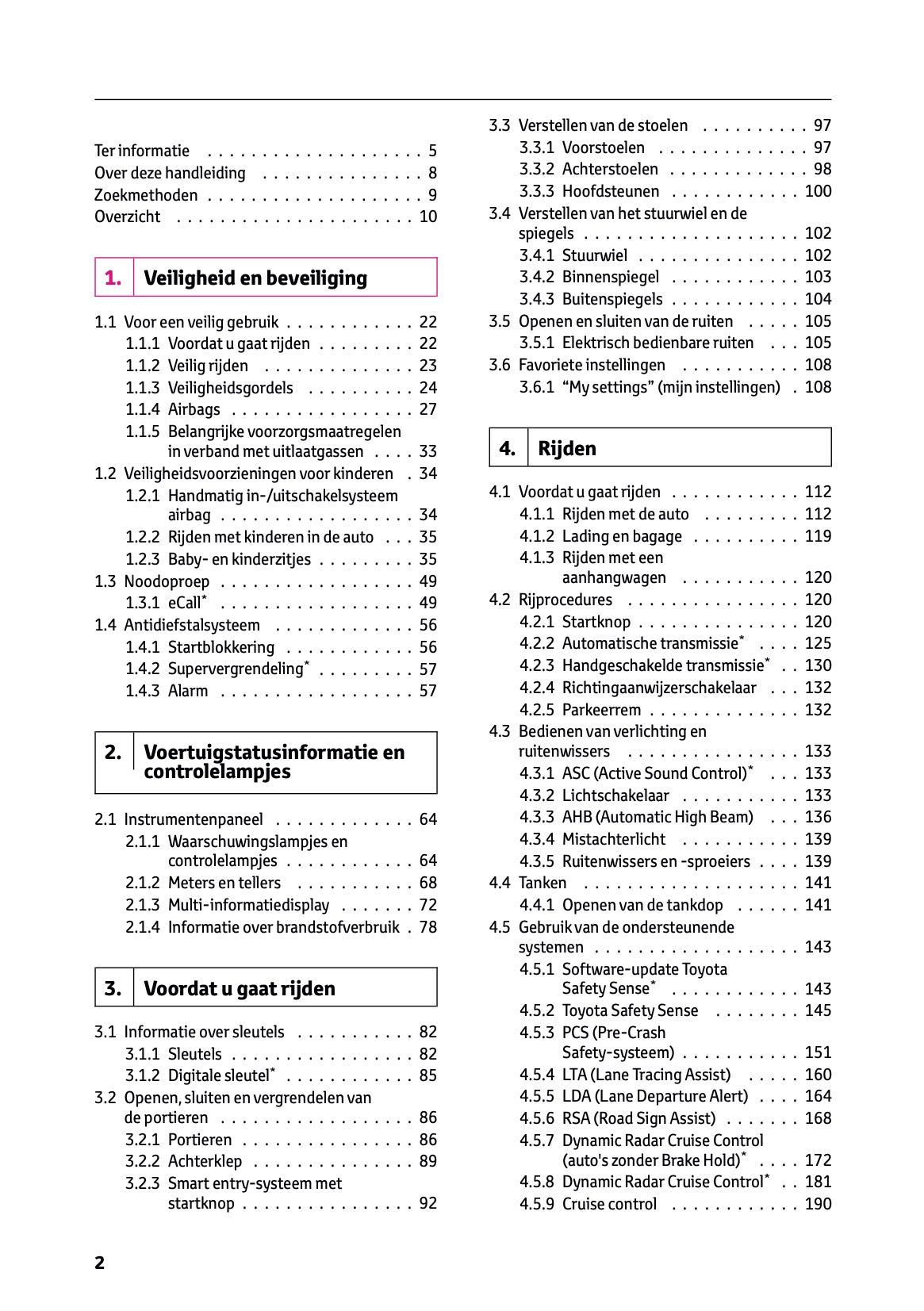 2024-2025 Toyota GR Yaris Owner's Manual | Dutch
