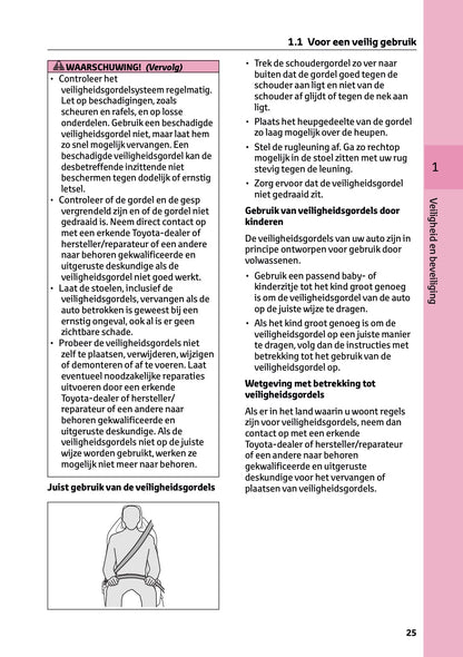 2024-2025 Toyota GR Yaris Owner's Manual | Dutch