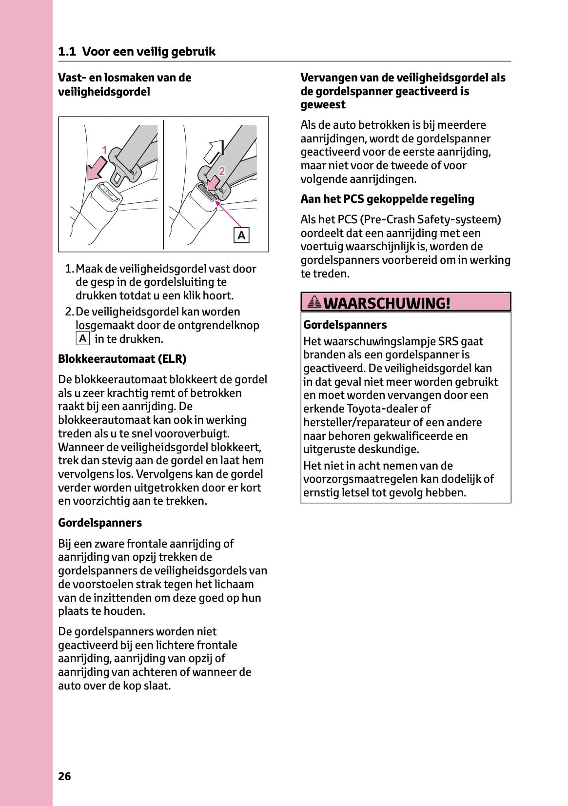 2024-2025 Toyota GR Yaris Owner's Manual | Dutch