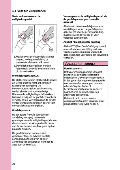 2024-2025 Toyota GR Yaris Owner's Manual | Dutch