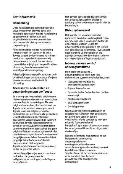 2024-2025 Toyota GR Yaris Owner's Manual | Dutch