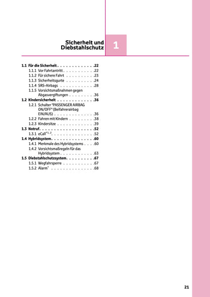 2024-2025 Toyota Highlander Hybrid Owner's Manual | German