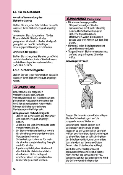 2024-2025 Toyota Highlander Hybrid Owner's Manual | German
