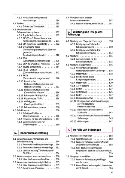2024-2025 Toyota Highlander Hybrid Owner's Manual | German