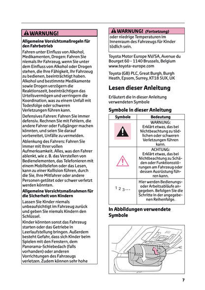 2024-2025 Toyota Highlander Hybrid Owner's Manual | German