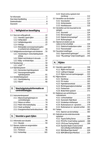 2024-2025 Toyota Highlander Hybrid Owner's Manual | Dutch