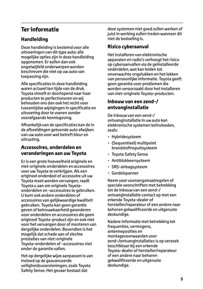 2024-2025 Toyota Highlander Hybrid Owner's Manual | Dutch