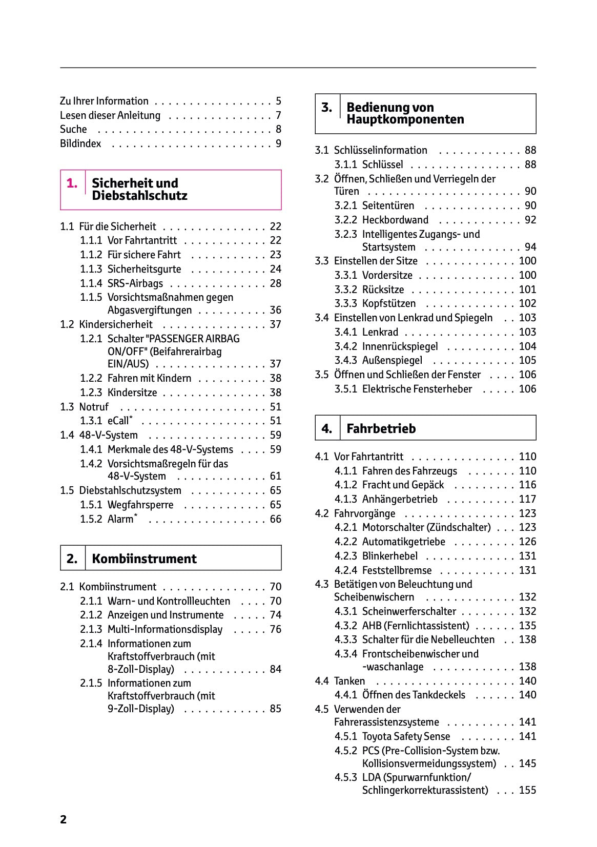 2024-2025 Toyota Hilux 48V Owner's Manual | German
