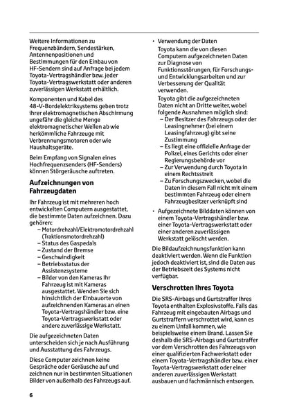 2024-2025 Toyota Hilux 48V Owner's Manual | German