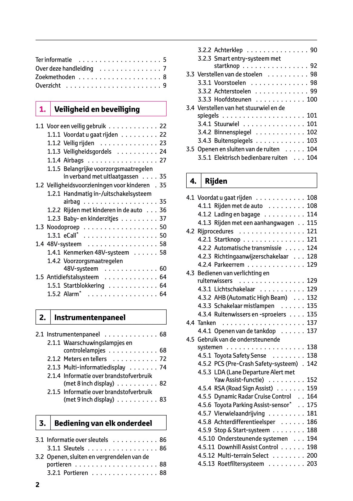 2024-2025 Toyota Hilux 48V Owner's Manual | Dutch