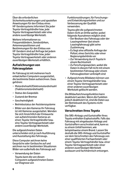 2024-2025 Toyota Hilux Owner's Manual | German