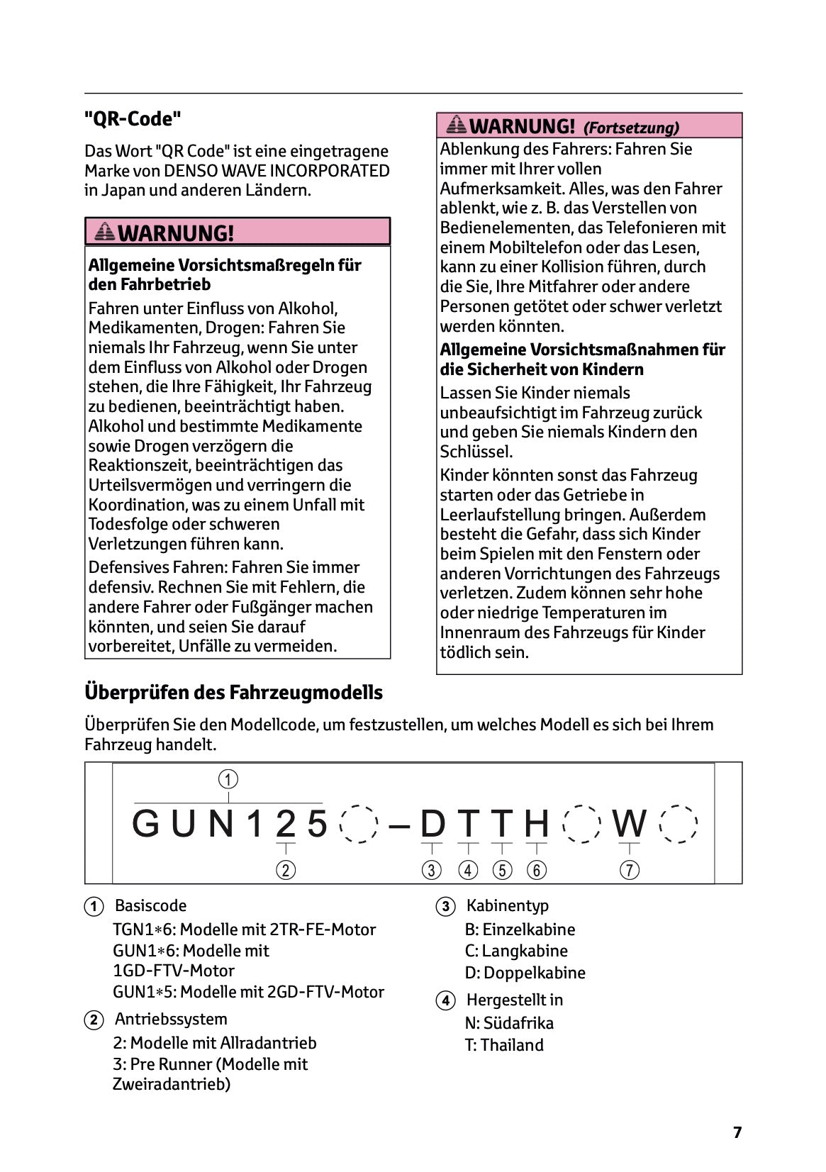 2024-2025 Toyota Hilux Owner's Manual | German