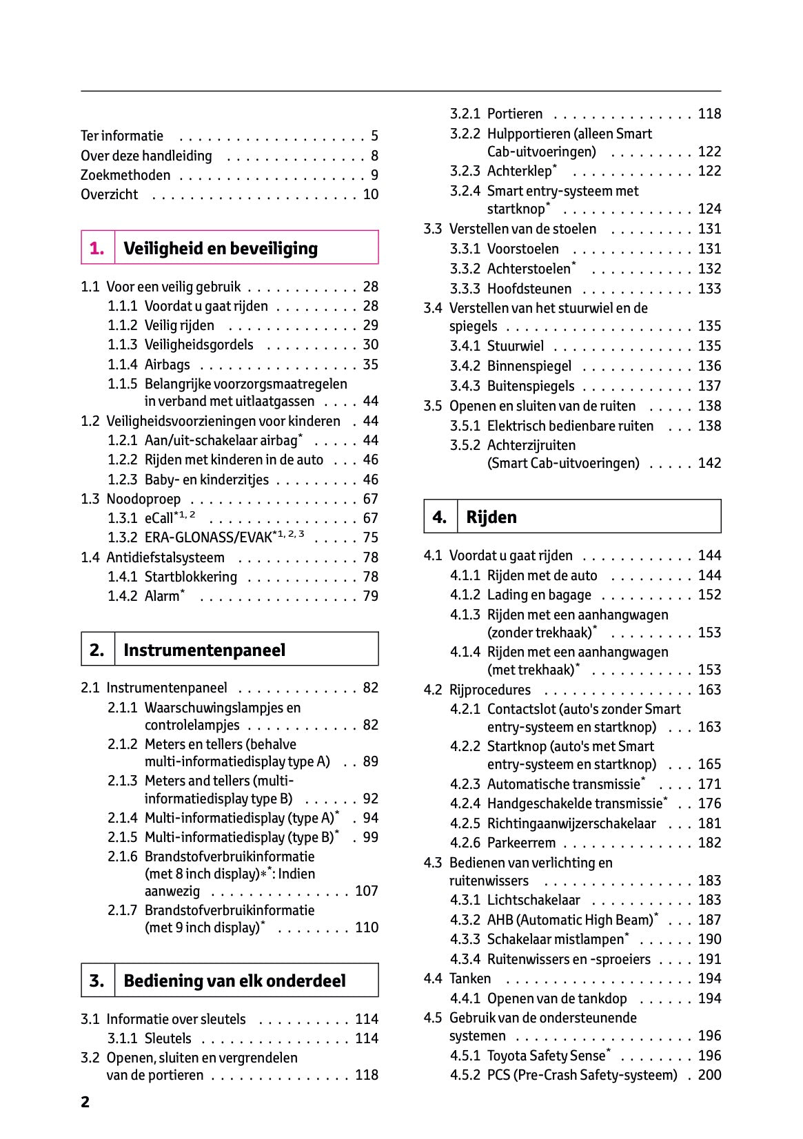 2024-2025 Toyota Hilux Owner's Manual | Dutch
