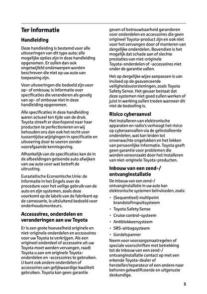 2024-2025 Toyota Hilux Owner's Manual | Dutch