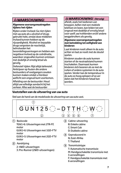 2024-2025 Toyota Hilux Owner's Manual | Dutch