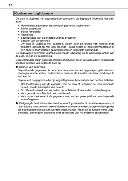 2020-2021 Toyota Land Cruiser 150 Owner's Manual | Dutch