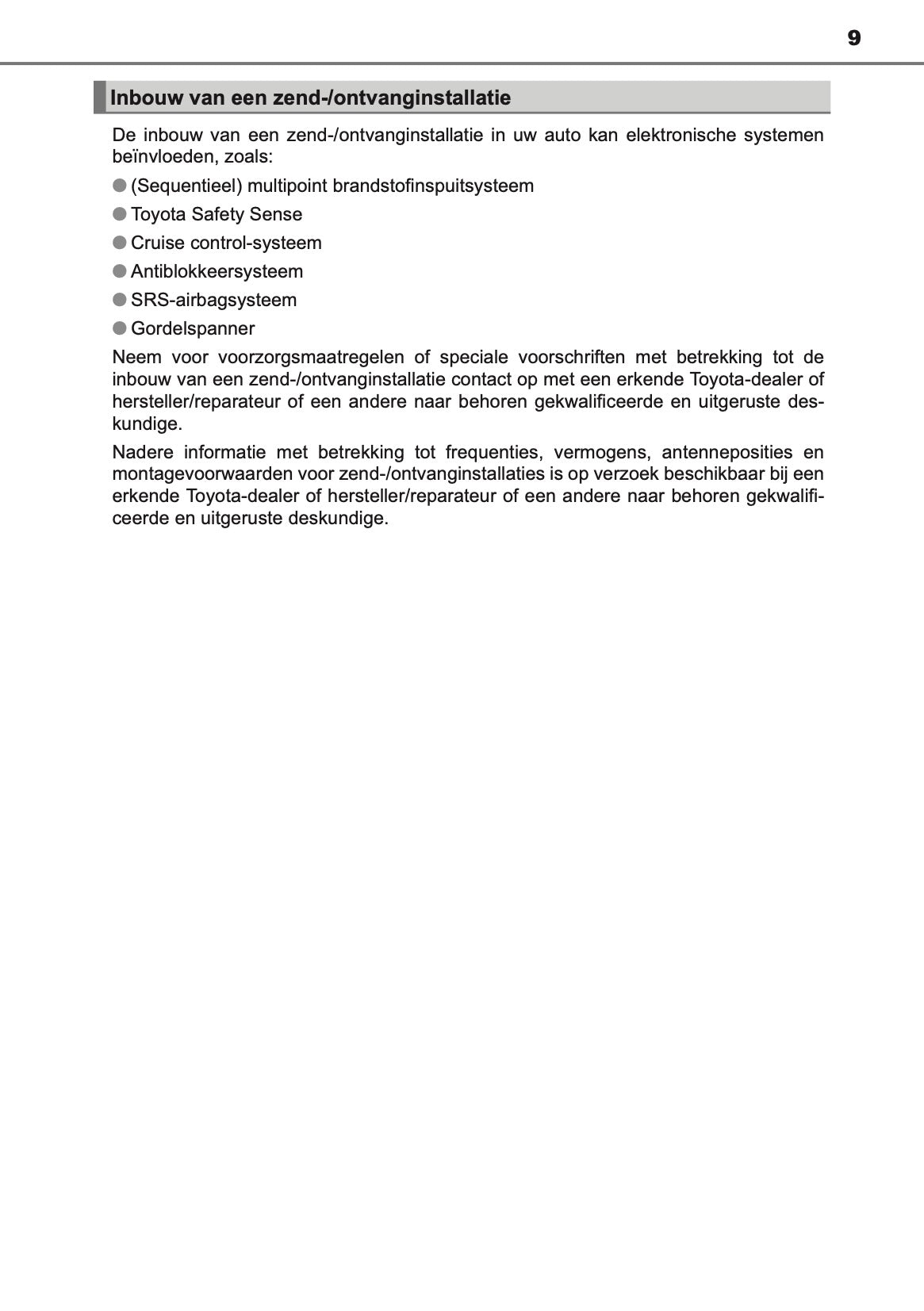 2020-2021 Toyota Land Cruiser 150 Owner's Manual | Dutch